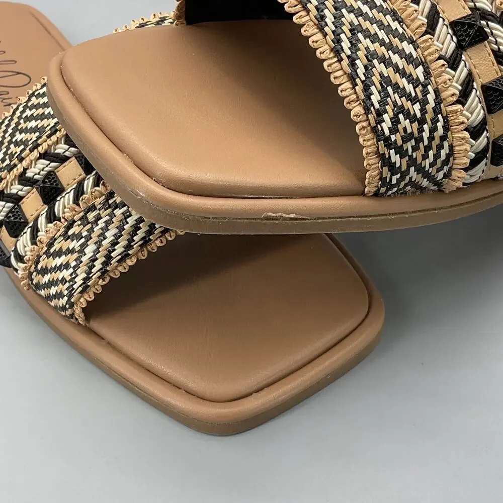 NEW Wild Pair Women’s Daisy Slide Flat Sandals Black Size 6.5M